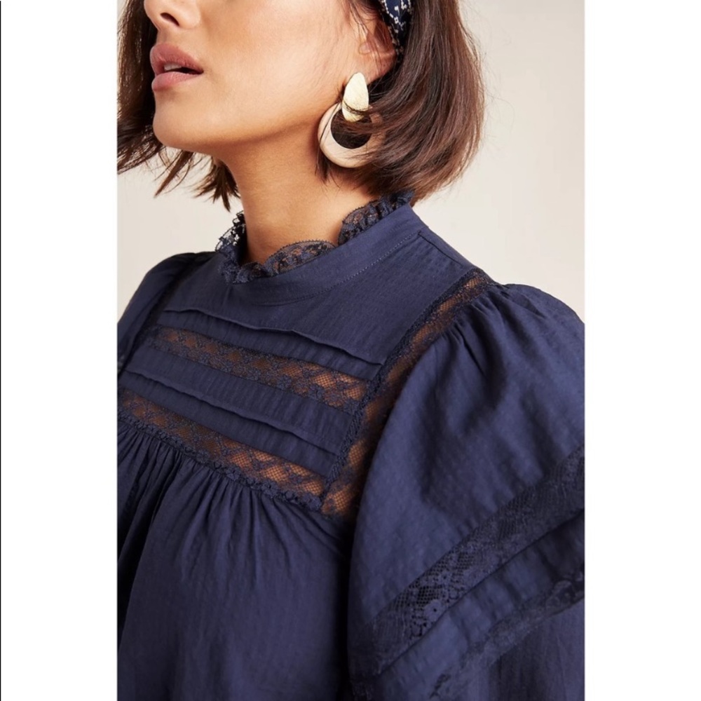 Anthropologie l Maeve Navy Fleetwood Tunic Dress - Picture 2 of 13